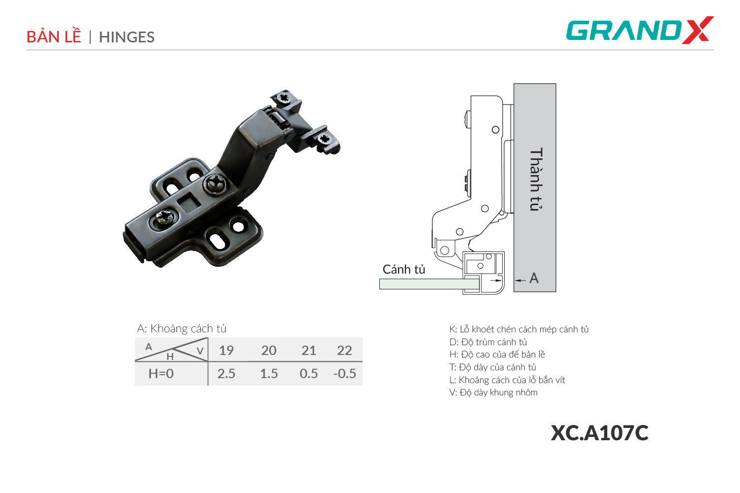 Đánh giá Bản lề Capella cho cửa nhôm GrandX XC.A107C