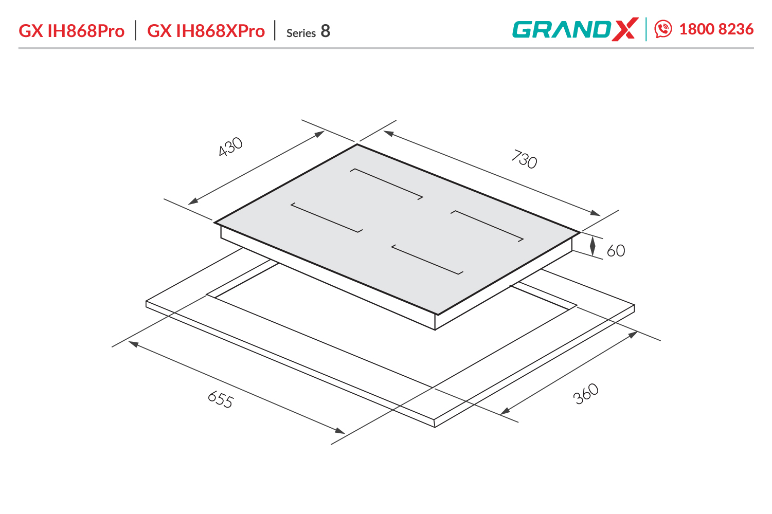 Bếp từ GrandX GX IH868Pro / GX IH868XPro Series 8 ảnh 8