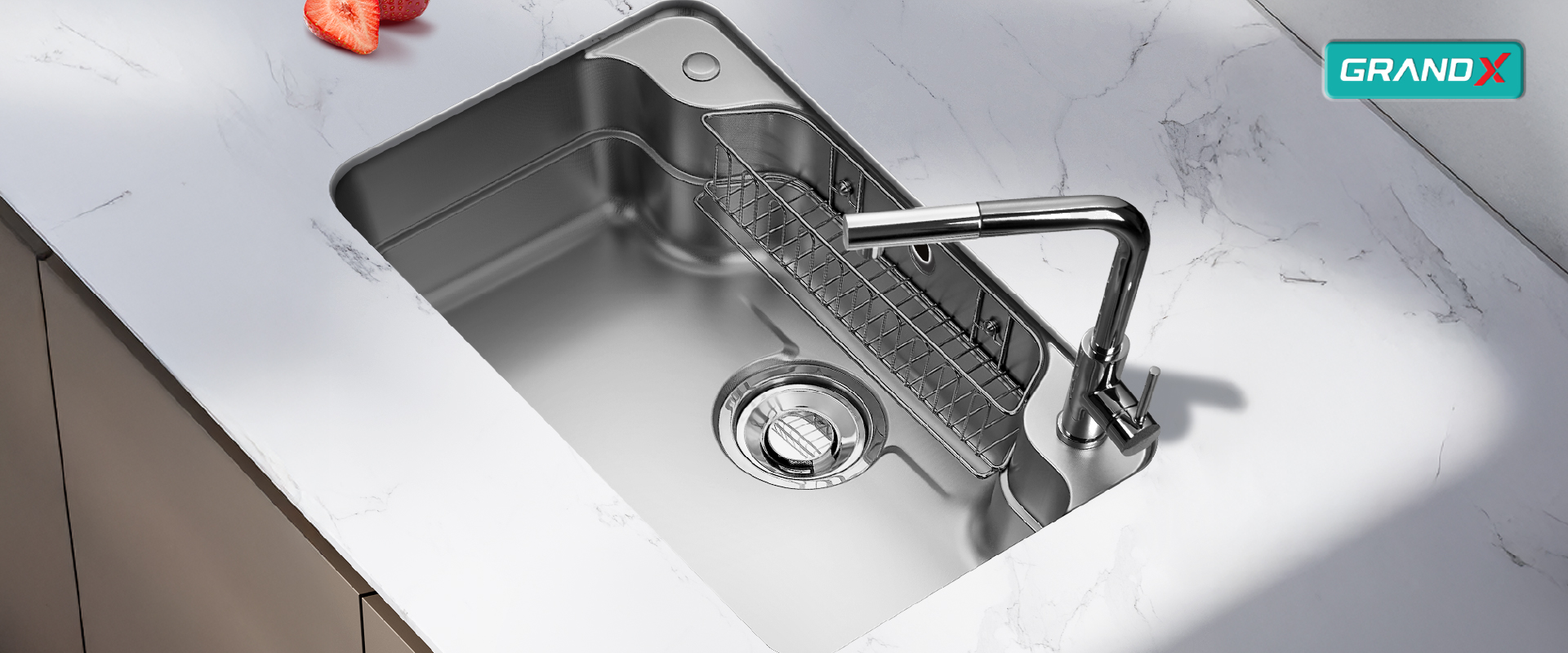 Chậu rửa bát GrandX GX7548JP hikari – hình 3