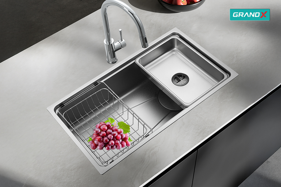 Chậu rửa bát GrandX GX8045LV volcano – hình 4