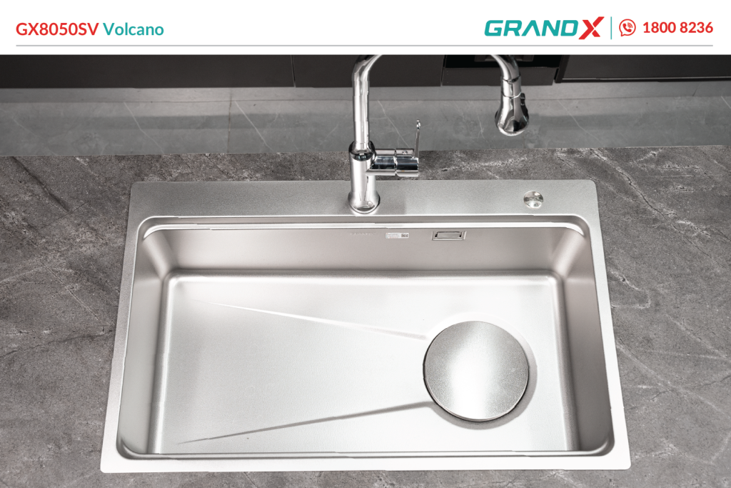 Đánh giá Chậu rửa bát GrandX GX8050SV volcano