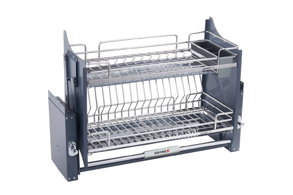 Giá bát đĩa nâng hạ nan Oval SUS304 GrandX XL.70M1