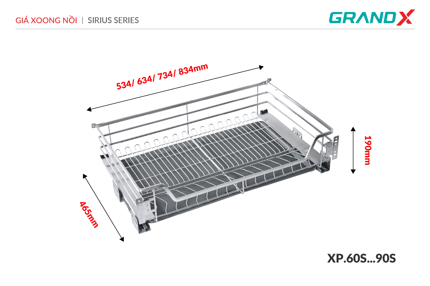 Gía xoong nồi GrandX XP.70S1 – hình 4