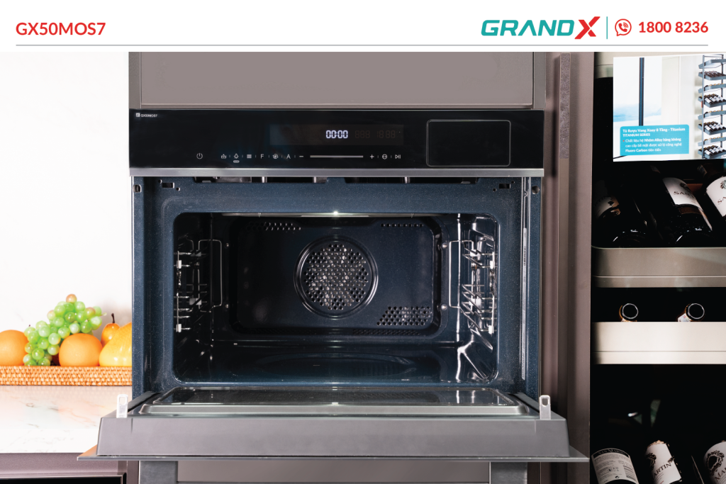Lò nướng âm tủ tích hợp lò hấp, lò vi sóng và nồi chiên không dầu GrandX GX50MOS7 ảnh 3