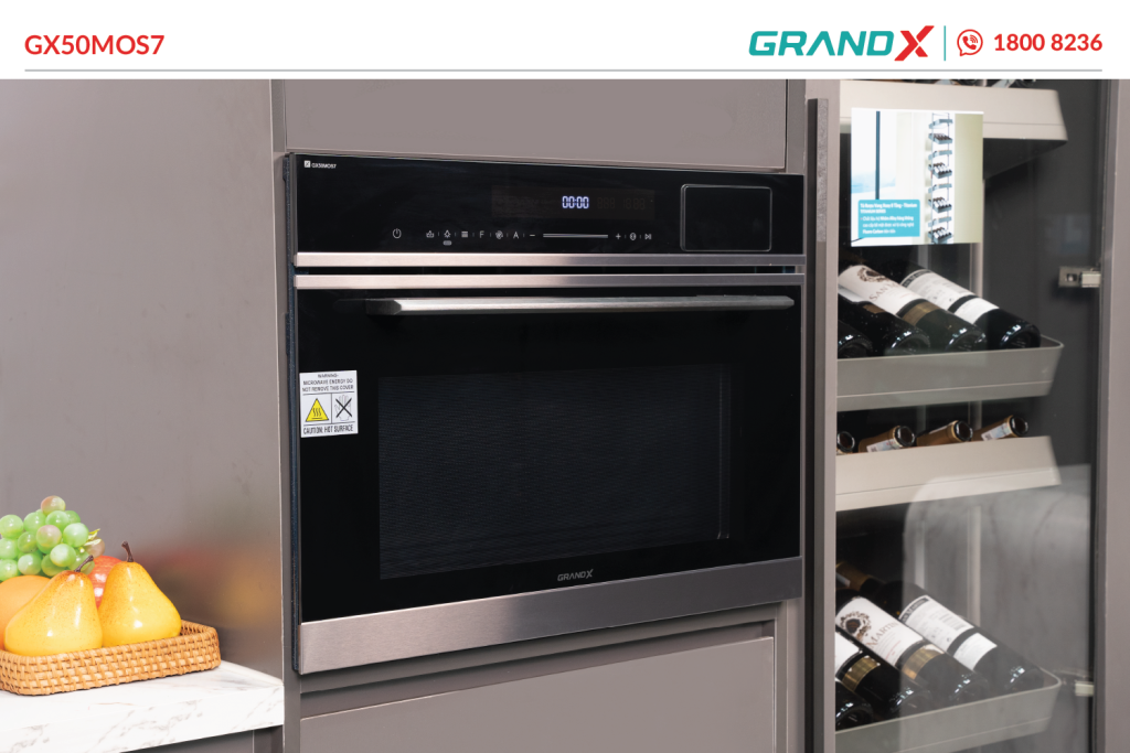 Lò nướng âm tủ tích hợp lò hấp, lò vi sóng và nồi chiên không dầu GrandX GX50MOS7 ảnh 4