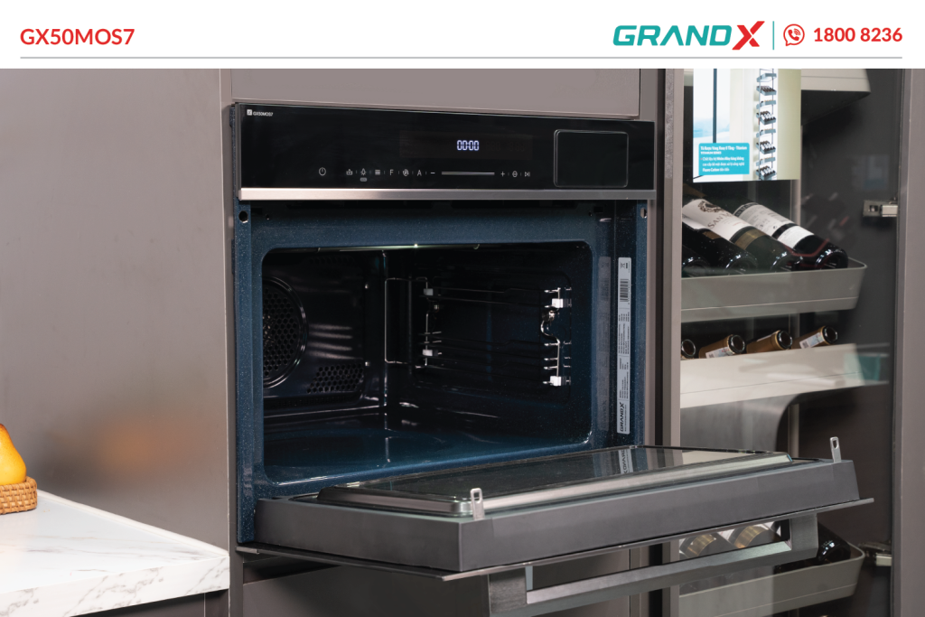 Lò nướng âm tủ tích hợp lò hấp, lò vi sóng và nồi chiên không dầu GrandX GX50MOS7 ảnh 5