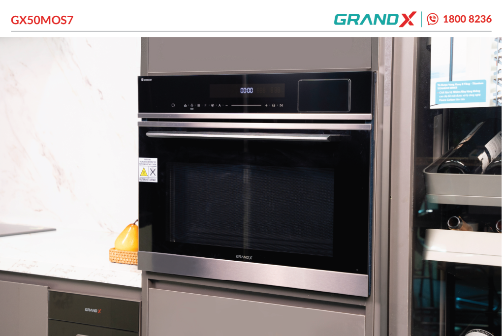 Lò nướng âm tủ tích hợp lò hấp, lò vi sóng và nồi chiên không dầu GrandX GX50MOS7 ảnh 6