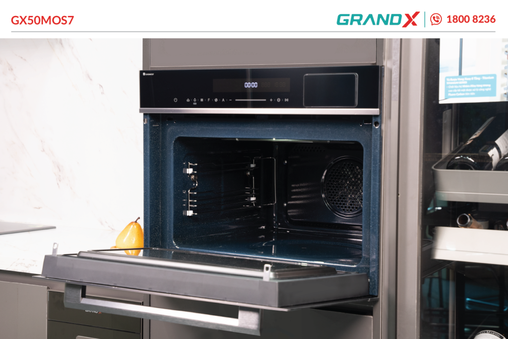 Lò nướng âm tủ tích hợp lò hấp, lò vi sóng và nồi chiên không dầu GrandX GX50MOS7 ảnh 7