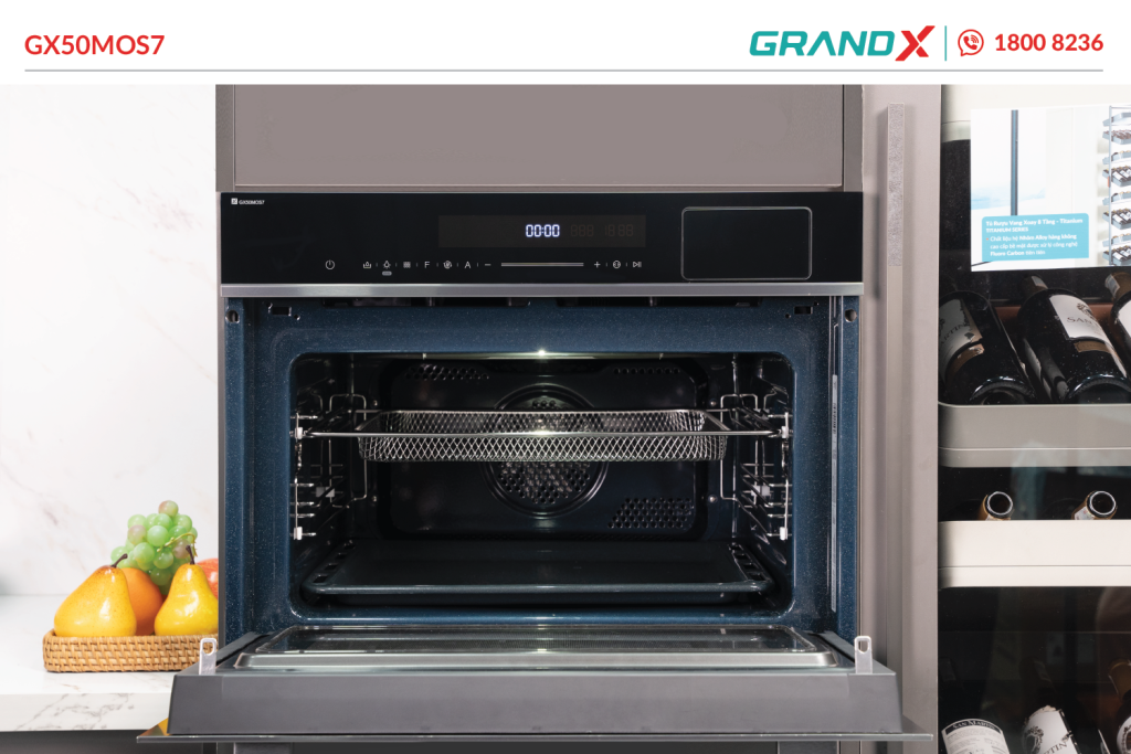 Lò nướng âm tủ tích hợp lò hấp, lò vi sóng và nồi chiên không dầu GrandX GX50MOS7 ảnh 8
