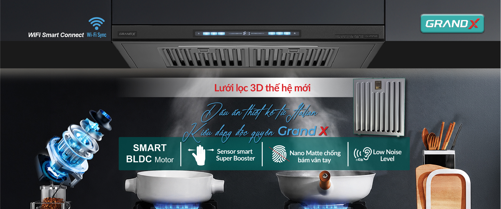 Đánh giá Máy hút mùi GrandX GX H70FB85Pro