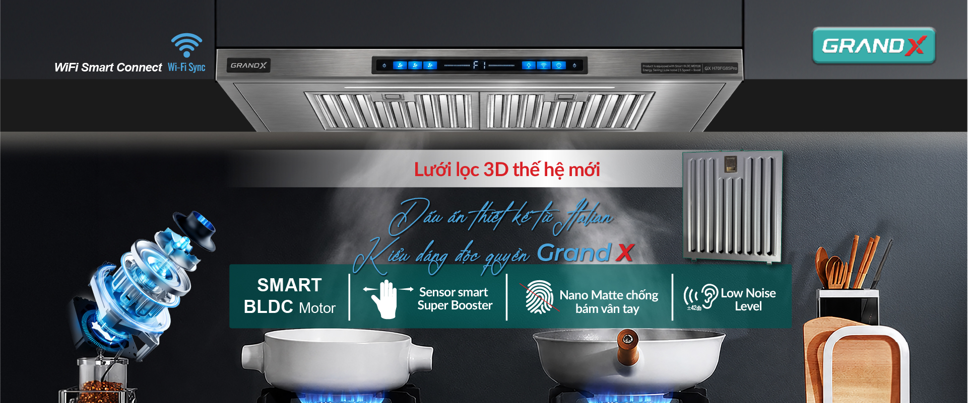 Đánh giá Máy hút mùi GrandX GX H70FG85Pro