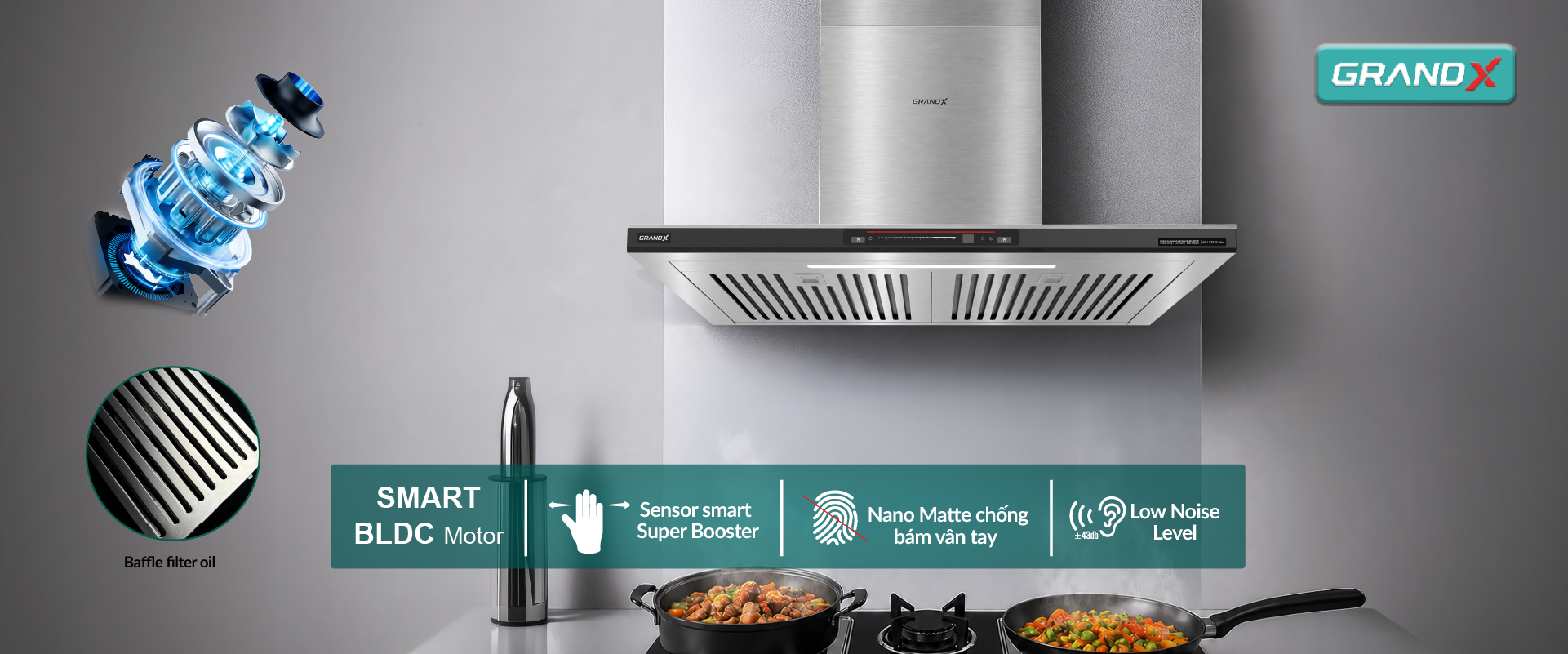 Đánh giá Máy hút mùi GrandX GX H90T83Ultra