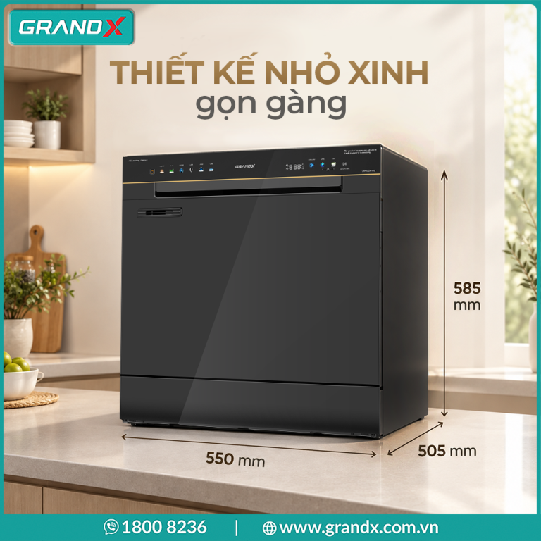 Máy rửa bát GrandX SMS6GX10B – hình 3