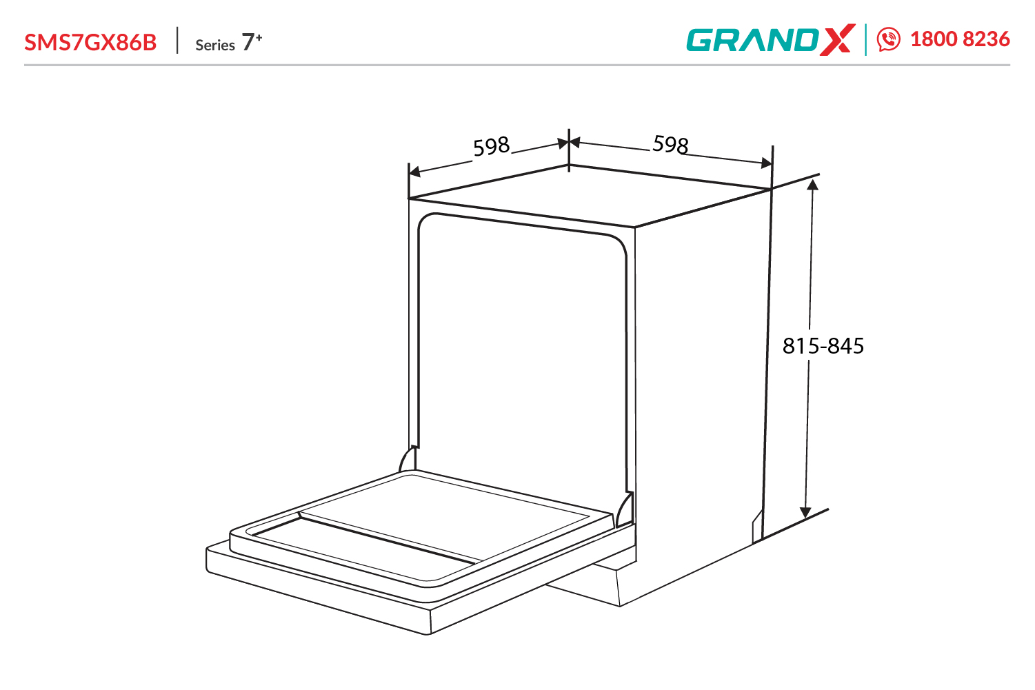 Đánh giá Máy rửa bát GrandX SMS7GX86B
