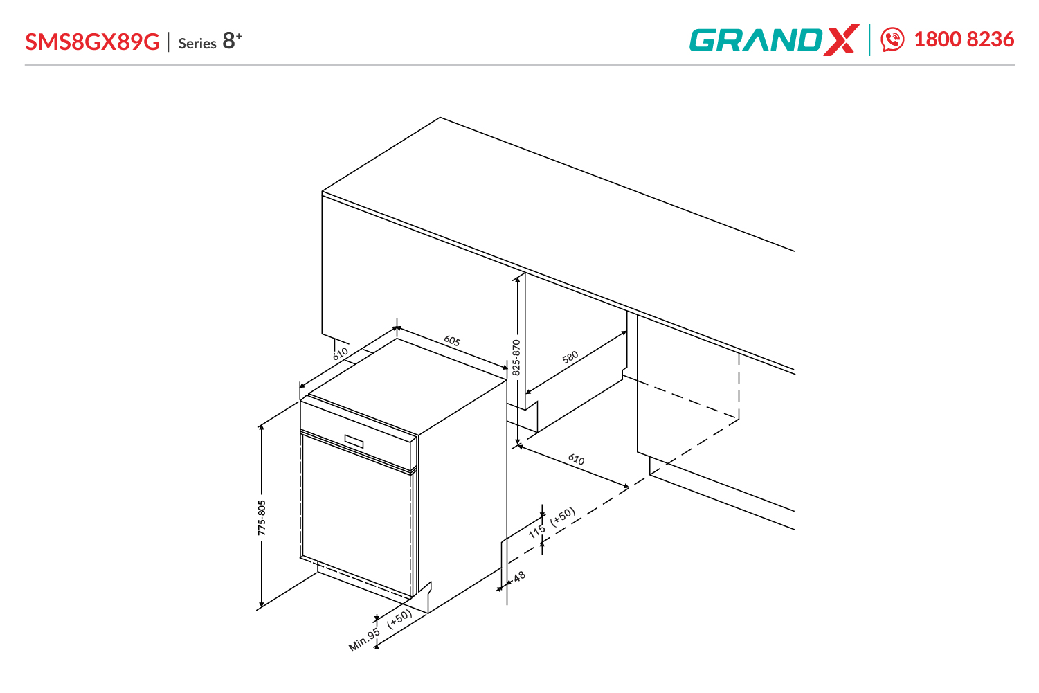 Đánh giá Máy rửa bát GrandX SMS8GX89G
