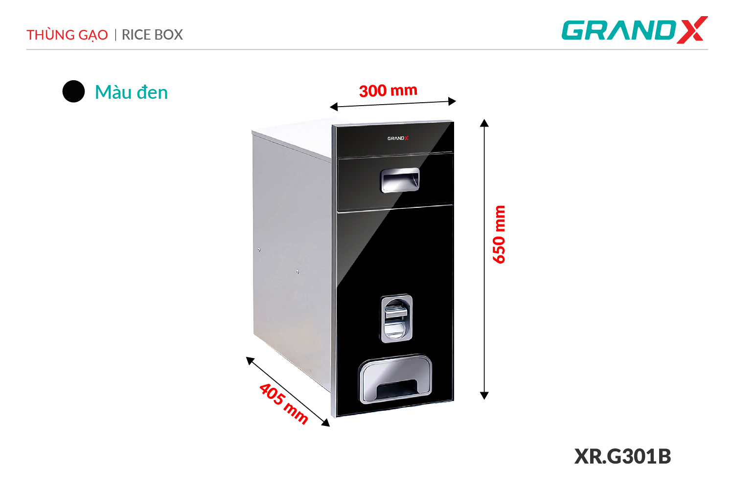 Đánh giá Thùng gạo mặt kính cường lực GrandX XR.G301B