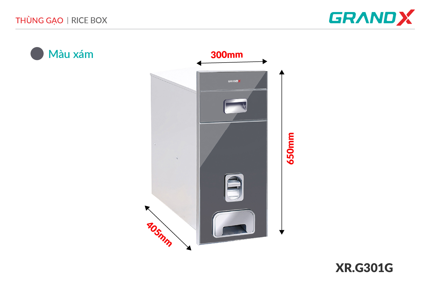 Đánh giá Thùng gạo mặt kính cường lực GrandX XR.G301G