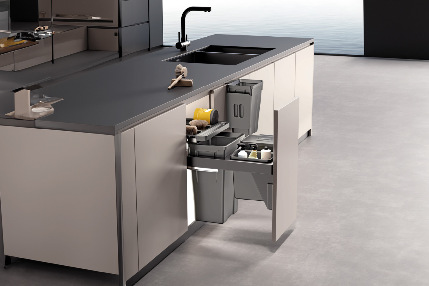 Đánh giá Thùng rác đôi cánh kéo âm tủ GrandX XW.D30-1