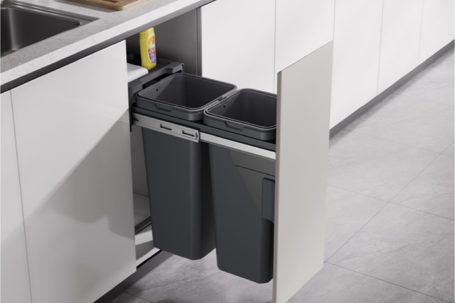 Đánh giá Thùng rác đôi gắn cánh kéo âm tủ GrandX XW.D30M1
