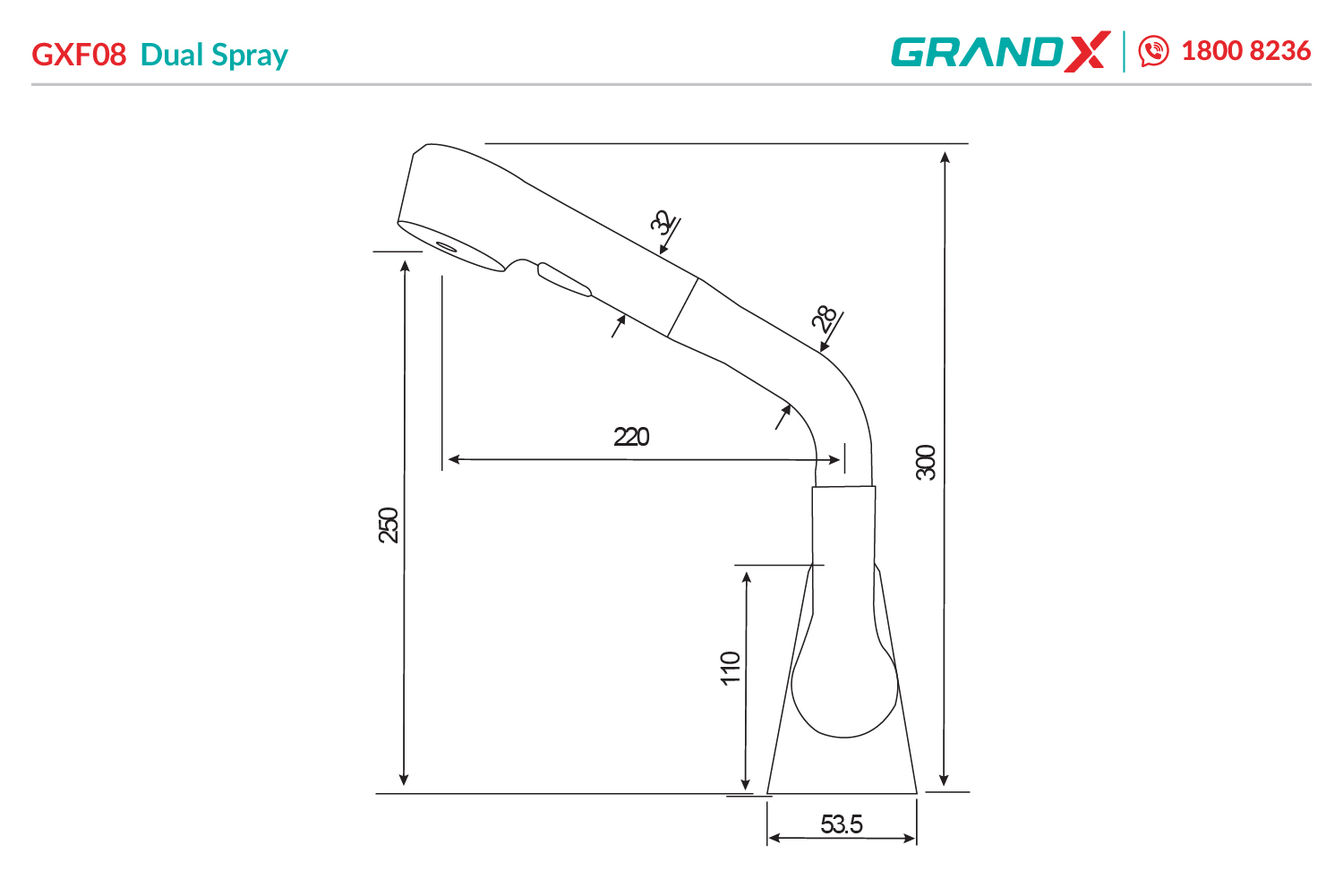 Đánh giá Vòi rửa bát GrandX GXF08 Dual Spray