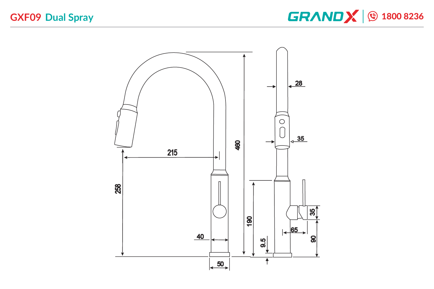 Đánh giá Vòi rửa bát GrandX GXF09 Dual Spray