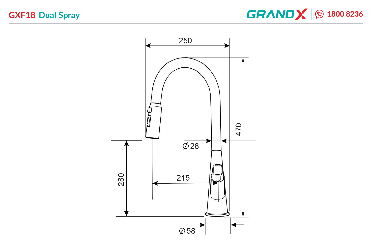 Đánh giá Vòi rửa bát GrandX GXF18 Dual Spray